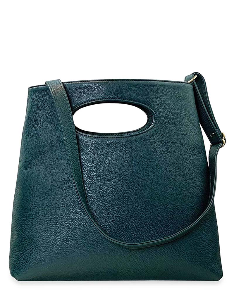 Alys Tall Tote in Mountain Mist leather with detachable strap